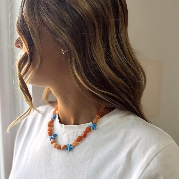 Collar piedras naranja - Imagen 4