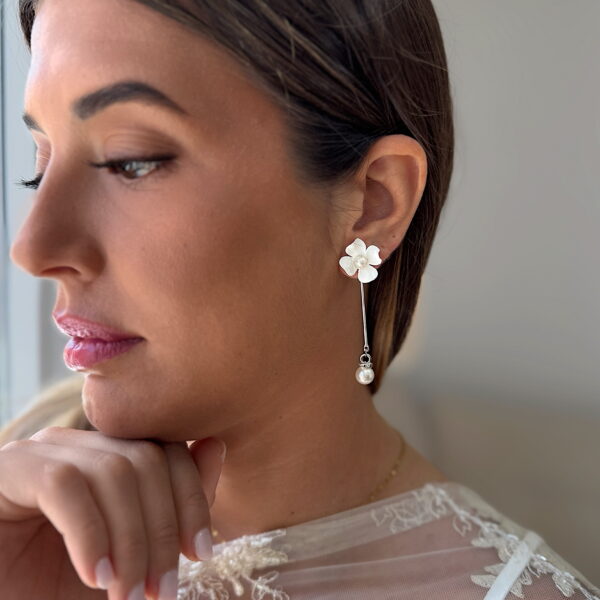 Pendientes Cerezo Plateados