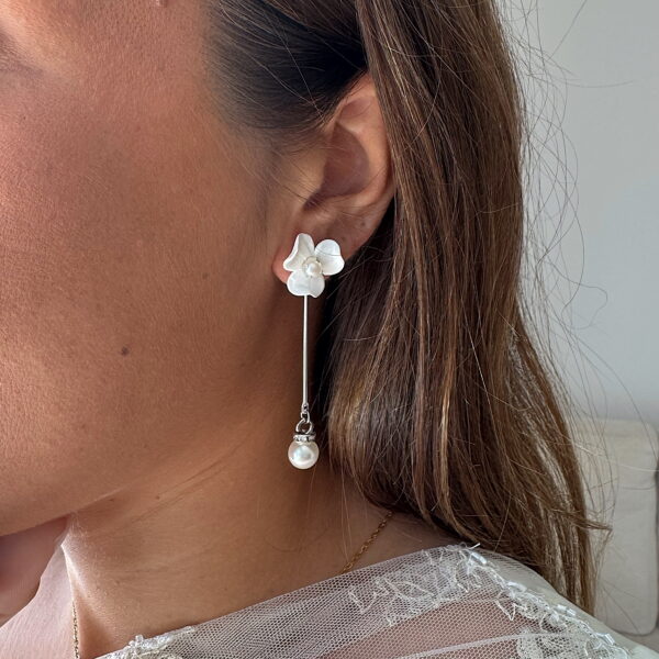 Pendientes Ixia Plateados - Imagen 2