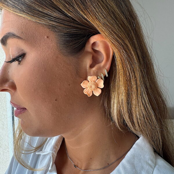 Pendientes Amapola Melocotón - Imagen 3