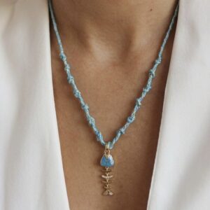 Collar Cordón Azul Pez