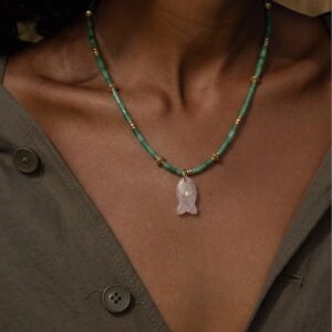 Collar Rocalla Verde Pez