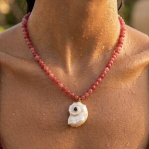 Collar Cristal Rosa Concha