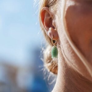 Pendientes Pez Cuarzo Verde