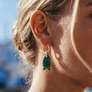 Pendientes Pez Malaquita
